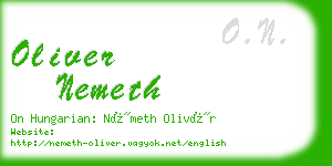 oliver nemeth business card